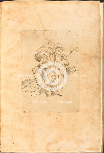 Print from Drawing Book, c. 1610/1620. Creator: Luca Ciamberlano.