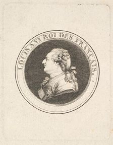 Print of a Portrait Medal of Louis XVI, possibly 1789-90. Creator: Augustin de Saint-Aubin
