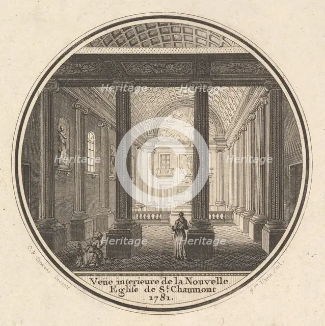 Print of the Reverse of the Portrait Medal of Fortunée-Marie d'Est, Princesse de Conti wit..., 1781. Creator: Joseph Varin.