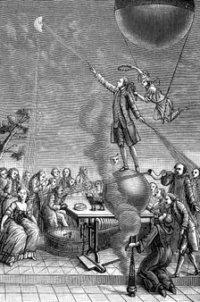 Print satirising Franz Anton Mesmer, 1784. Creator: Unknown