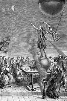 Print satirising Franz Anton Mesmer, 1784. Creator: Unknown