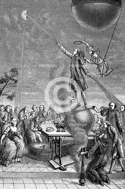 Print satirising Franz Anton Mesmer, 1784. Creator: Unknown.