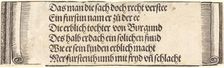 Printed text for "The Betrothal of Maximilian with Mary of Burgundy", 1515. Creator: Albrecht Durer