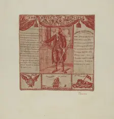 Printed Textile of George Washington, c. 1939. Creator: Joseph Lubrano