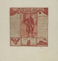 Printed Textile of George Washington, c. 1939. Creator: Joseph Lubrano
