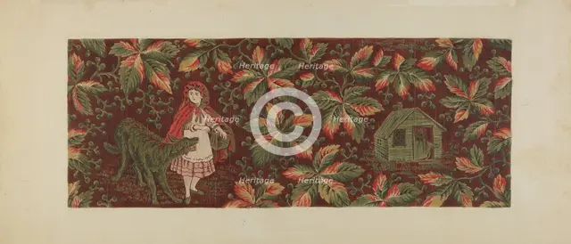 Printed Textile, c. 1940. Creator: Mildred Ford.