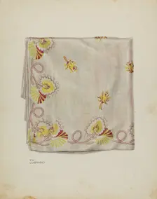 Printed Textile, c. 1940. Creator: Joseph Lubrano