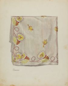Printed Textile, c. 1940. Creator: Joseph Lubrano