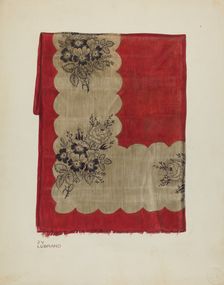Printed Textile, c. 1940. Creator: Joseph Lubrano