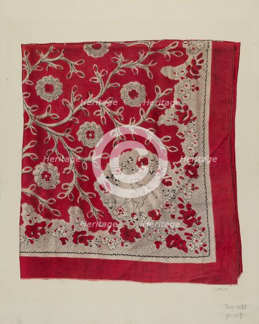 Printed Textile, c. 1941. Creator: Ernest Capaldo.