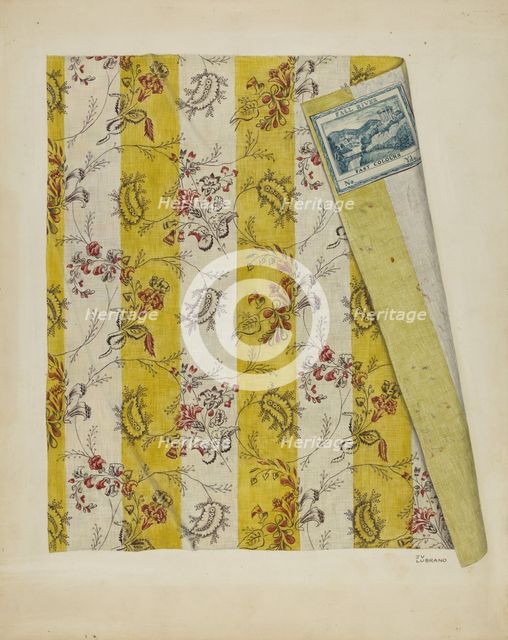Printed Textile, c. 1941. Creator: Joseph Lubrano.