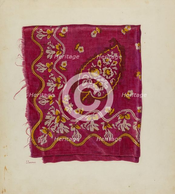 Printed Textile, c. 1941. Creator: Joseph Lubrano.