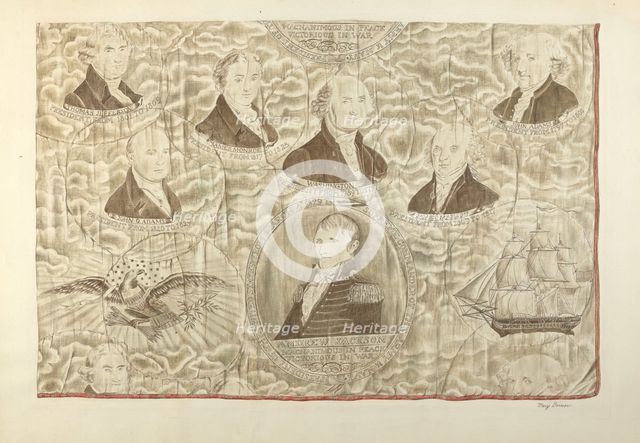 Printed Textile, c. 1938. Creator: Mary Berner.