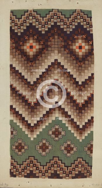 Printed Textile, c. 1938. Creator: Eleanor Rogers.