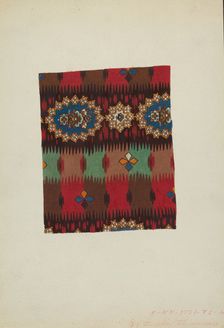 Printed Textile, c. 1938. Creator: Lucille Lacoursiere