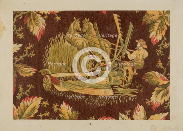 Printed Textile, c. 1938. Creator: Pearl Gibbo.