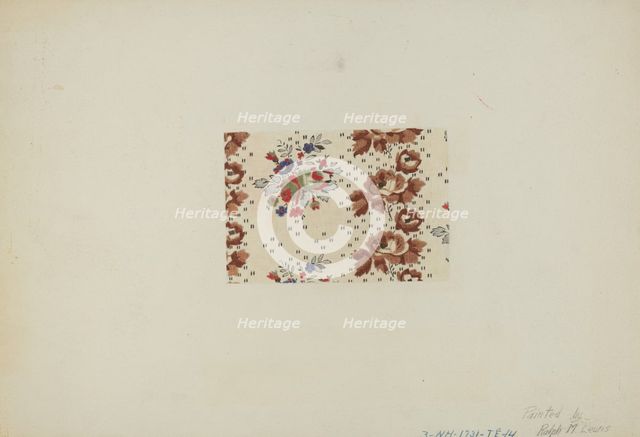 Printed Textile, c. 1938. Creator: Ralph M. Lewis.
