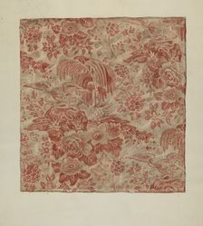 Printed Textile, c. 1939. Creator: Sylvia DeZon