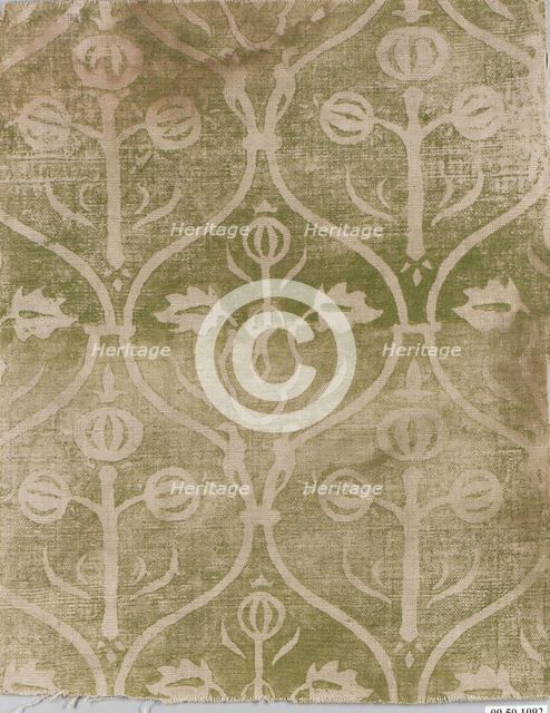 Printed Textile, German, 15th century. Creator: Unknown.