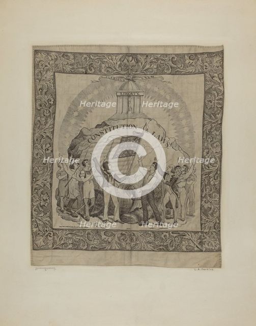 Printed Textile (Historical), c. 1941. Creator: Arlene Perkins.