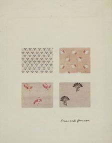Printed Textiles, 1935/1942. Creator: Francis Bruner