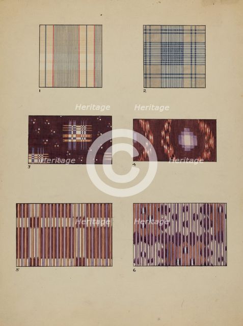 Printed and Woven Cotton, c. 1936. Creator: Millia Davenport.