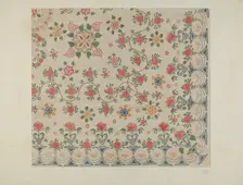 Printed Bedspread, c. 1938. Creator: Edward Kibbee