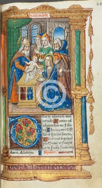Printed Book of Hours (Use of Rome): fol. 40r, Presentation in the Temple, 1510. Creator: Guillaume Le Rouge (French, Paris, active 1493-1517).
