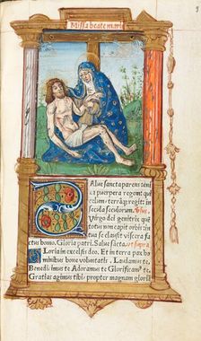 Printed Book of Hours (Use of Rome): fol. 53r, Pieta, 1510. Creator: Guillaume Le Rouge (French, Paris, active 1493-1517)