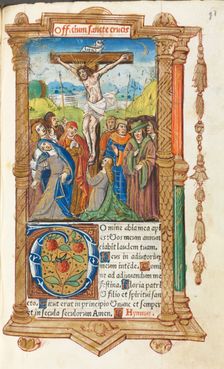 Printed Book of Hours (Use of Rome): fol. 55r, The Crucifixion, 1510. Creator: Guillaume Le Rouge (French, Paris, active 1493-1517)