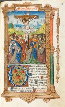 Printed Book of Hours (Use of Rome): fol. 55r, The Crucifixion, 1510. Creator: Guillaume Le Rouge (French, Paris, active 1493-1517)
