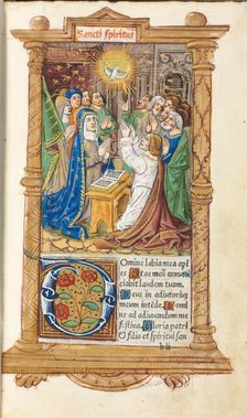 Printed Book of Hours (Use of Rome): fol. 58r, Pentecost, 1510. Creator: Guillaume Le Rouge (French, Paris, active 1493-1517)