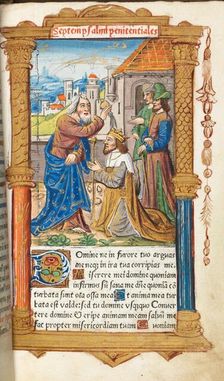 Printed Book of Hours (Use of Rome): fol. 65r, David and Samuel, 1510. Creator: Guillaume Le Rouge (French, Paris, active 1493-1517)