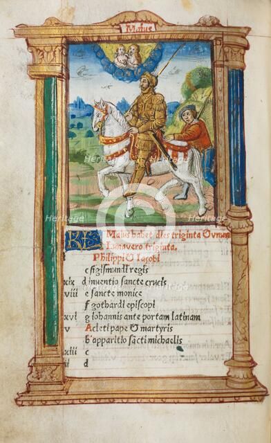 Printed Book of Hours (Use of Rome): fol. 6v, May calendar illustration, 1510. Creator: Guillaume Le Rouge (French, Paris, active 1493-1517).