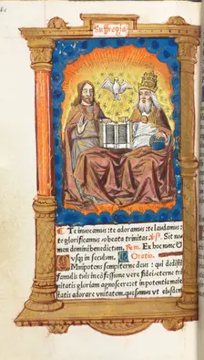 Printed Book of Hours (Use of Rome): fol. 94v, The Trinity, 1510. Creator: Guillaume Le Rouge (French, Paris, active 1493-1517)