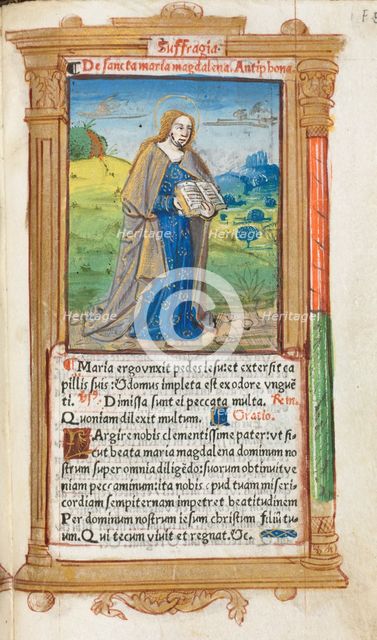 Printed Book of Hours (Use of Rome): fol. 109r, Mary Magdalene, 1510. Creator: Guillaume Le Rouge (French, Paris, active 1493-1517).