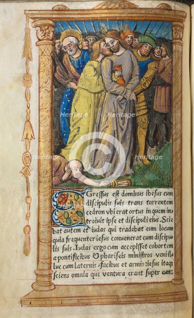 Printed Book of Hours (Use of Rome): fol 20v, Christ in Gethsemane, 1510. Creator: Guillaume Le Rouge (French, Paris, active 1493-1517).