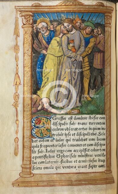 Printed Book of Hours (Use of Rome): fol 20v, Christ in Gethsemane, 1510. Creator: Guillaume Le Rouge (French, Paris, active 1493-1517).