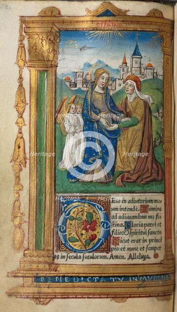 Printed Book of Hours (Use of Rome): fol.29v, The Visitation, 1510. Creator: Guillaume Le Rouge (French, Paris, active 1493-1517).