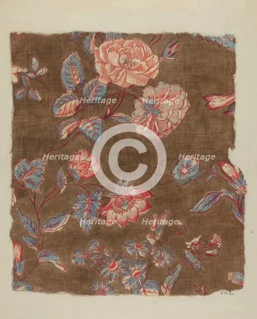 Printed Calico, c. 1937. Creator: Arelia Arbo.