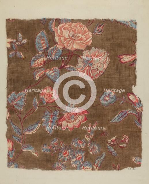 Printed Calico, c. 1937. Creator: Arelia Arbo.