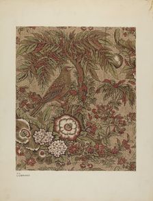 Printed Cotton Chintz, c. 1940. Creator: Joseph Lubrano