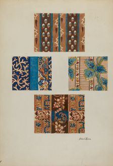 Printed Cotton, c. 1937. Creator: Albert J. Levone