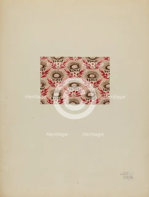 Printed Cotton, c. 1937. Creator: Julie C Brush.
