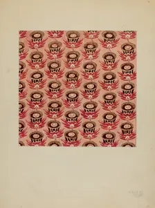 Printed Cotton, c. 1937. Creator: Julie C Brush
