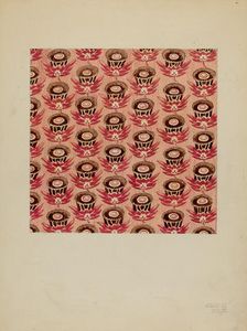 Printed Cotton, c. 1937. Creator: Julie C Brush