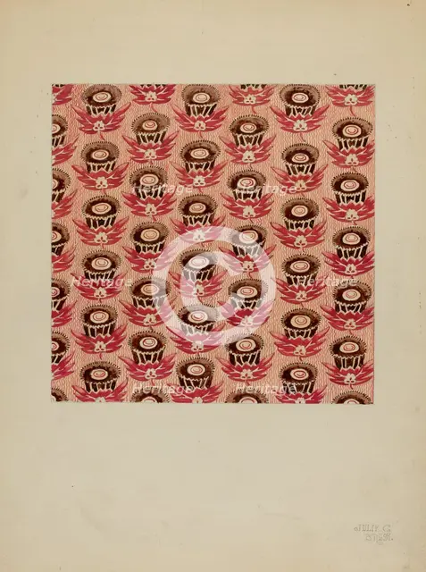 Printed Cotton, c. 1937. Creator: Julie C Brush.
