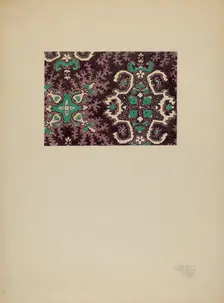 Printed Cotton, c. 1937. Creator: Julie C Brush