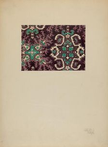 Printed Cotton, c. 1937. Creator: Julie C Brush