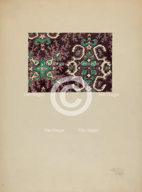Printed Cotton, c. 1937. Creator: Julie C Brush.